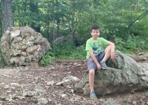 Damian on the rocks.