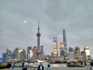 Full moon over Shanghai