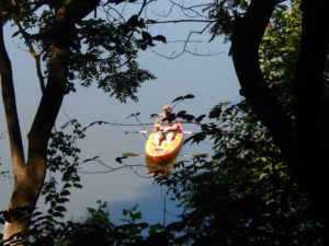 Kayak fishing.