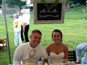 The bride and groom.