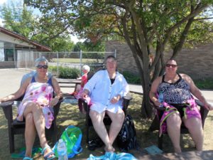 Me, Diane & Amy at the pool.